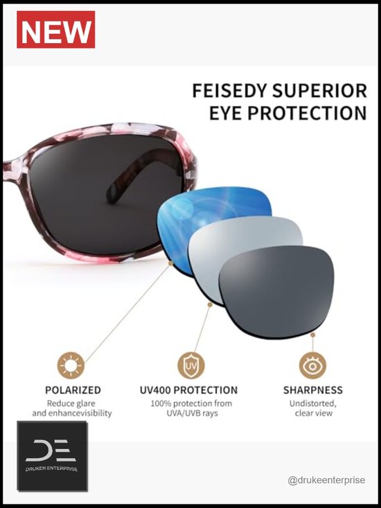 Vintage Square Wraparound Polarized Sunglasses UV400 Protection